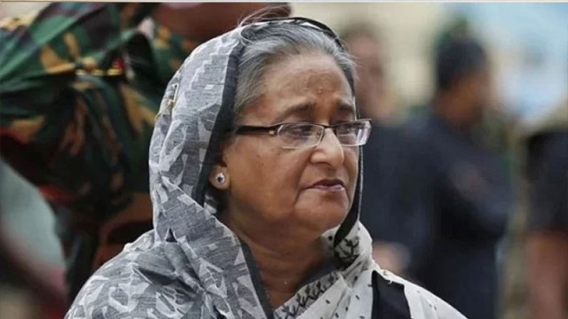 ক্ষমতাচ্যুত সাবেক প্রধানমন্ত্রী শেখ হাসিনা