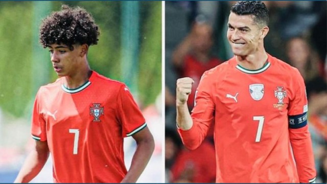 রোনালদোর স্মরণীয় দিন, ছেলে ও বাবার গোল একই দিন