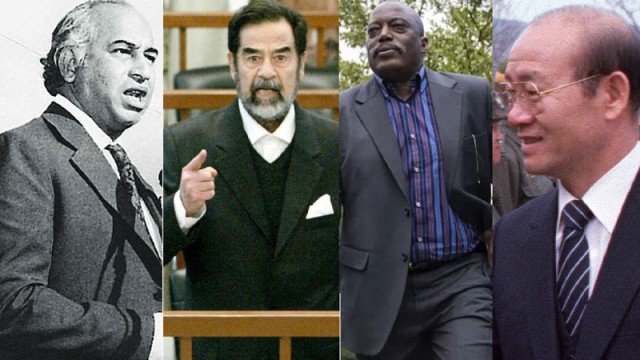 ক্ষমতাচ্যুতির পর বিশ্বের ইতিহাসে মৃত্যুদণ্ডপ্রাপ্ত শাসকগণ